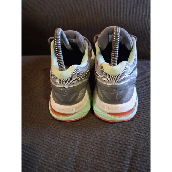 ASICS Gel Nimbus 19 Womens Grey Seafoam Coral - Woman's‎ Size 6.5 Shoes Sneakers - Picture 4 of 8